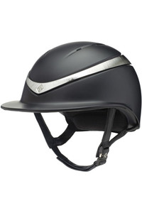 Charles Owen Halo Luxe Wide Peak Helmet & Headband HALOWPBS - Black / Platinum